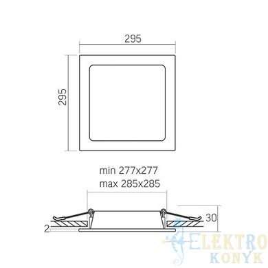 Купить Точечный светильник врезной LED квадрат VIDEX 26W 5000K (Белый) во Львове, Киеве, Днепре, Одессе, Харькове