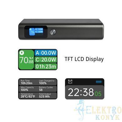 Купити Повербанк 20000mAh VIDEX VPB-323 130W PD100W +Display (Чорний) у Львові, Києві, Дніпрі, Одесі, Харкові