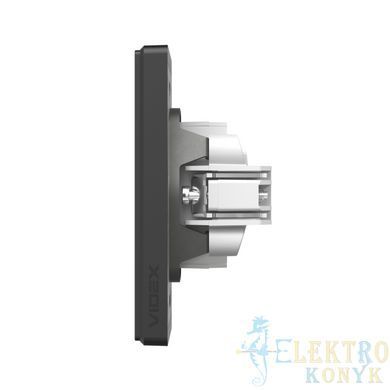 Купить Розетка одинарная компьютерная RJ45 CAT6 VIDEX NOTA (Черный) во Львове, Киеве, Днепре, Одессе, Харькове