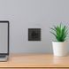 Купити Розетка одинарна із заземленням та USB-A+C 20W Ardero Soft механізм (Чорний) - 3