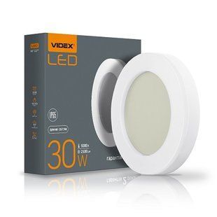 Купить Светодиодный LED светильник ART IP65 круглый VIDEX 30W 5000K (Белый) во Львове, Киеве, Днепре, Одессе, Харькове