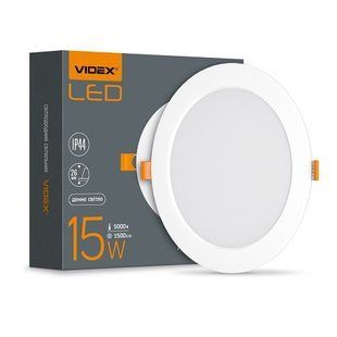Купити Точковий світильник врізний LED круглый VIDEX 15W 5000K (Білий) у Львові, Києві, Дніпрі, Одесі, Харкові