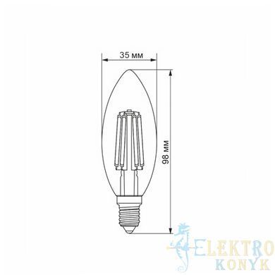 Купити LED лампа VIDEX Filament C37F 6W E14 3000K у Львові, Києві, Дніпрі, Одесі, Харкові