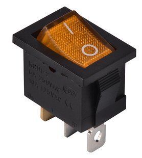 Купити KCD1-2-101N YL/B 220V Перемикач 1 клав. жовтий з підсвічуванням АСКО у Львові, Києві, Дніпрі, Одесі, Харкові