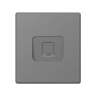 Купити Розетка одинарна комп'ютерна RJ45 CAT6 VIDEX NOTA (Графіт) у Львові, Києві, Дніпрі, Одесі, Харкові