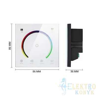Купити Контролер RGB OEM 12A-Touch white вбудований у Львові, Києві, Дніпрі, Одесі, Харкові