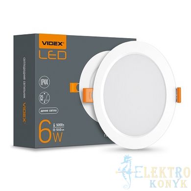 Купить Точечный светильник врезной LED круглый VIDEX 6W 5000K (Белый) во Львове, Киеве, Днепре, Одессе, Харькове