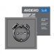 Купити Розетка одинарна із заземленням та USB-A+C 20W Ardero Soft механізм (Сірий) - 2