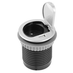 Купить Розетка в столешницу выдвижная GTV CHARGER MINI на 1 розетку + 1xUSB (Алюминий) во Львове, Киеве, Днепре, Одессе, Харькове