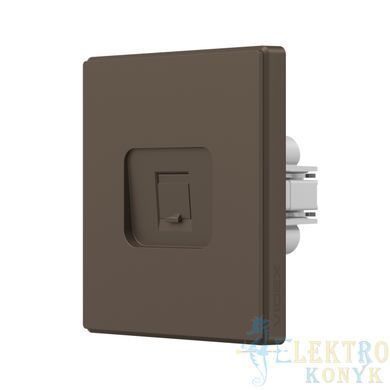 Купить Розетка одинарная компьютерная RJ45 CAT6 VIDEX NOTA (Мокка) во Львове, Киеве, Днепре, Одессе, Харькове