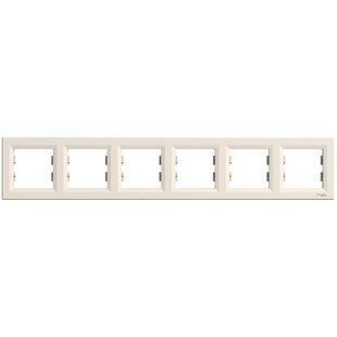 Купити Рамка 6 постова Schneider Electric Asfora (Кремова) у Львові, Києві, Дніпрі, Одесі, Харкові