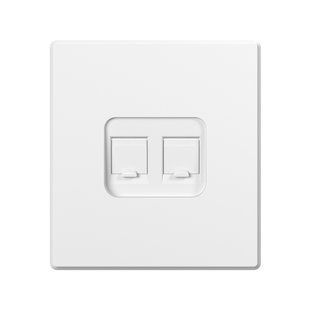 Купити Розетка подвійна комп'ютерна RJ45 CAT6 VIDEX NOTA (Білий) у Львові, Києві, Дніпрі, Одесі, Харкові