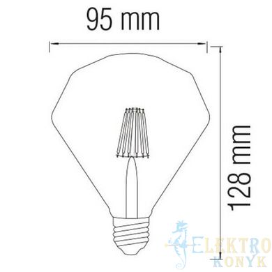 Купити Світлодіодна лампа Едісона RUSTIC DIAMOND-4 Filament 4W Е27 2200K у Львові, Києві, Дніпрі, Одесі, Харкові