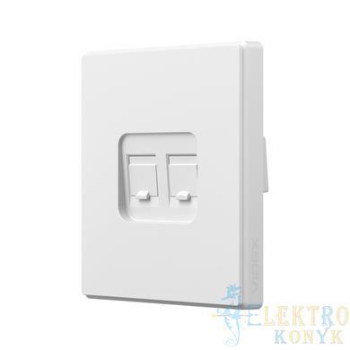 Купити Розетка подвійна комп'ютерна RJ45 CAT6 VIDEX NOTA (Білий) у Львові, Києві, Дніпрі, Одесі, Харкові