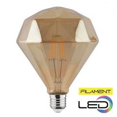 Купити Світлодіодна лампа Едісона RUSTIC DIAMOND-6 Filament 6W Е27 2200K у Львові, Києві, Дніпрі, Одесі, Харкові