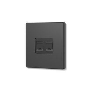 Купити Розетка подвійна комп'ютерна RJ45 CAT6 VIDEX NOTA (Чорний) у Львові, Києві, Дніпрі, Одесі, Харкові