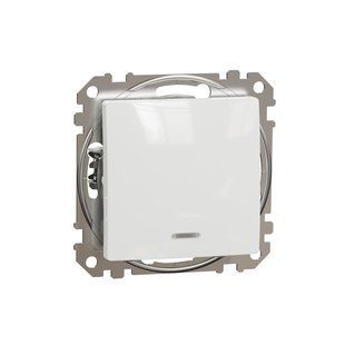 Купить Выключатель одноклавишный с подсветкой Schneider Sedna Design (Белый) во Львове, Киеве, Днепре, Одессе, Харькове