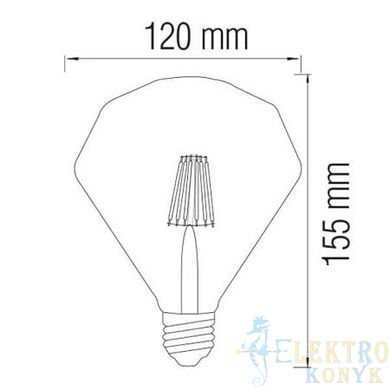 Купить Светодиодная лампа Эдисона RUSTIC DIAMOND-6 Filament 6W Е27 2200K во Львове, Киеве, Днепре, Одессе, Харькове